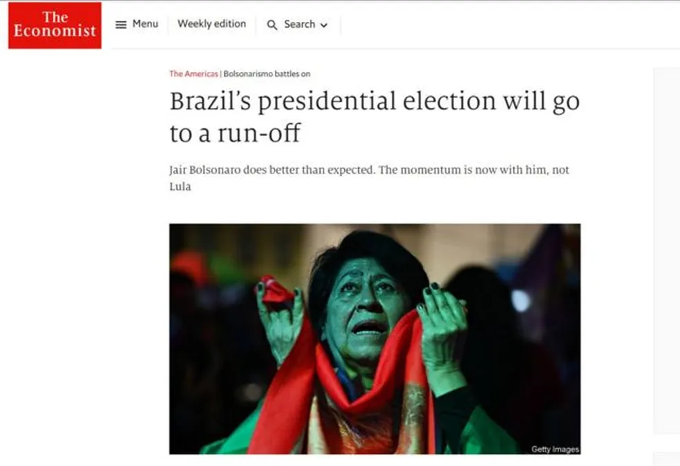 ‘Economist’ fala em ‘vitória com gosto de derrota’; imprensa internacional repercute eleição
