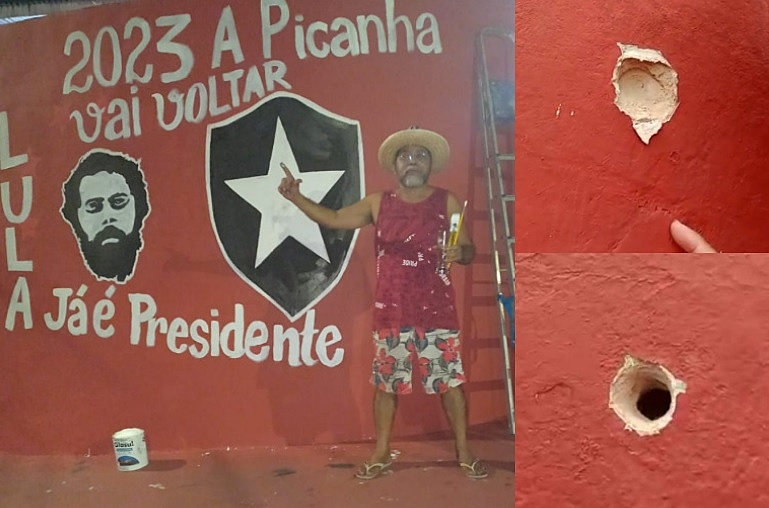 Com pintura de Lula, casa de petista é alvo de rajada de tiros em Manaus (AM)