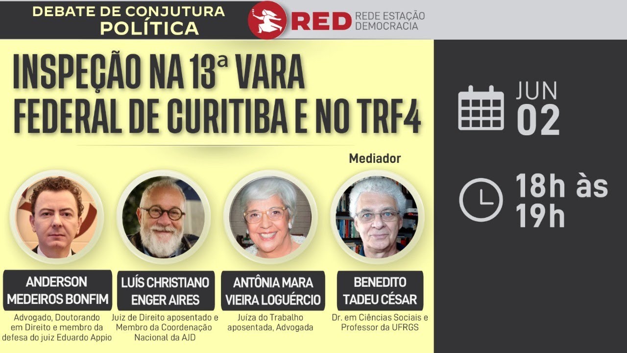 INSPEÇÃO NA 13º VARA FEDERAL DE CURITIBA E NO TRF4 | Debate de Conjuntura Política 02/06/2023