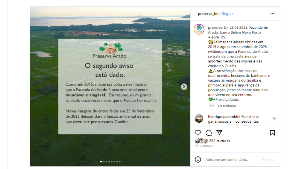 Confira: Fazenda Arado, em Porto Alegre, é área de amortecimento das chuvas