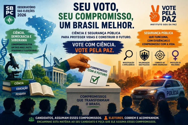 Ciência e segurança pública: campanhas cobram compromissos das candidaturas de 2026