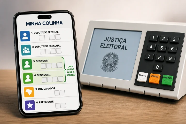 Colinha digital ajuda eleitor a organizar os seis votos das eleições de 2026