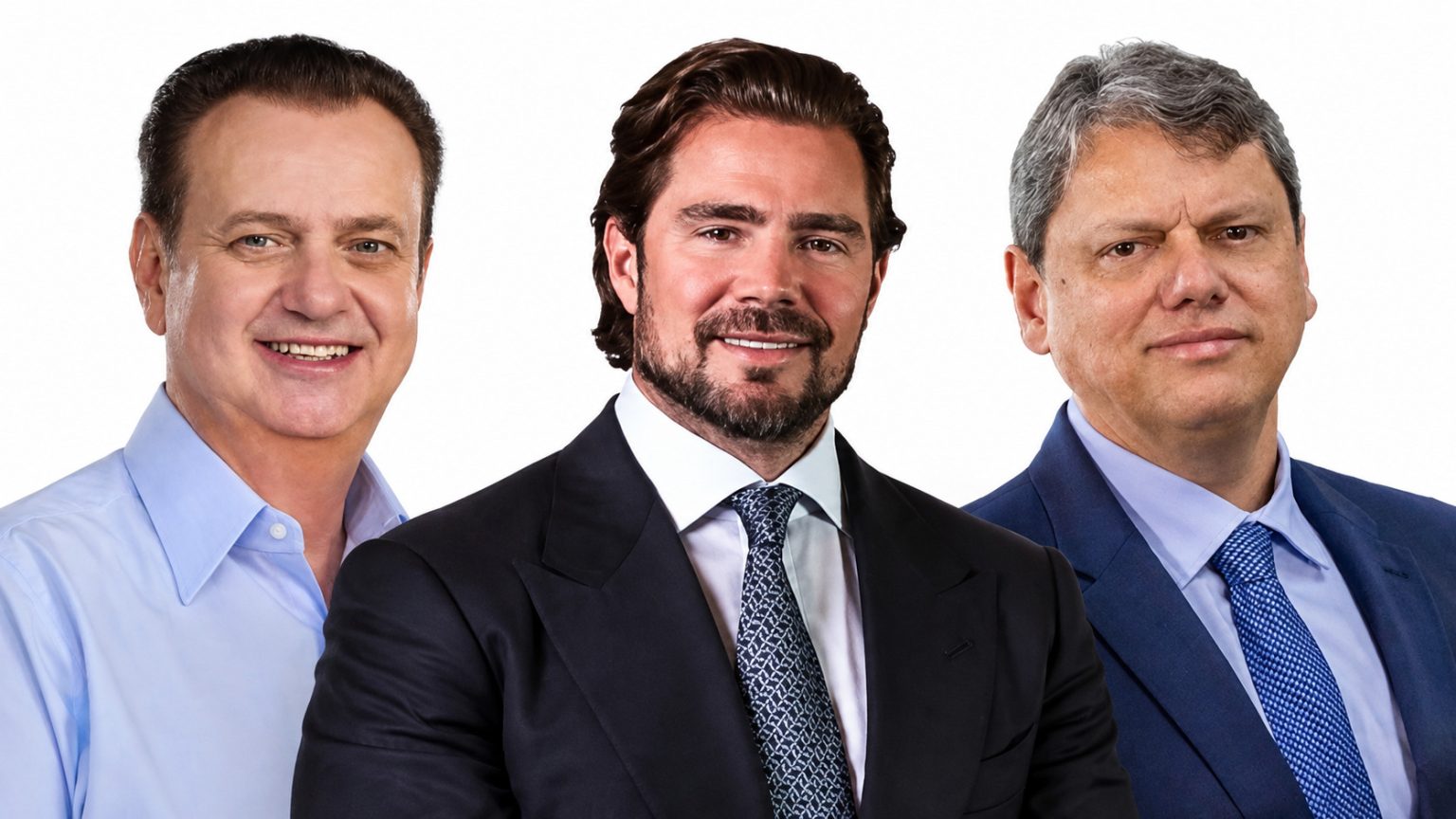Gilberto Kassab, Daniel Vorcaro e Tarcísio de Freitas