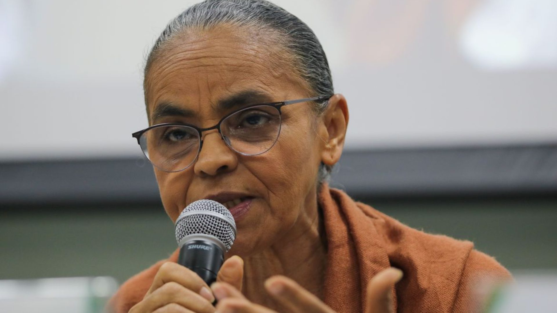 Brasília, 2023/08/02  A ministra do Meio Ambiente e Mudança do Clima (MMA), Marina Silva, na apresentação dos dados de alertas de desmatamento do DETER até 31 de julho e das ações de fiscalização na Amazônia e no Cerrado.  Foto: Fabio Rodrigues-Pozzebom/ Agência Brasil