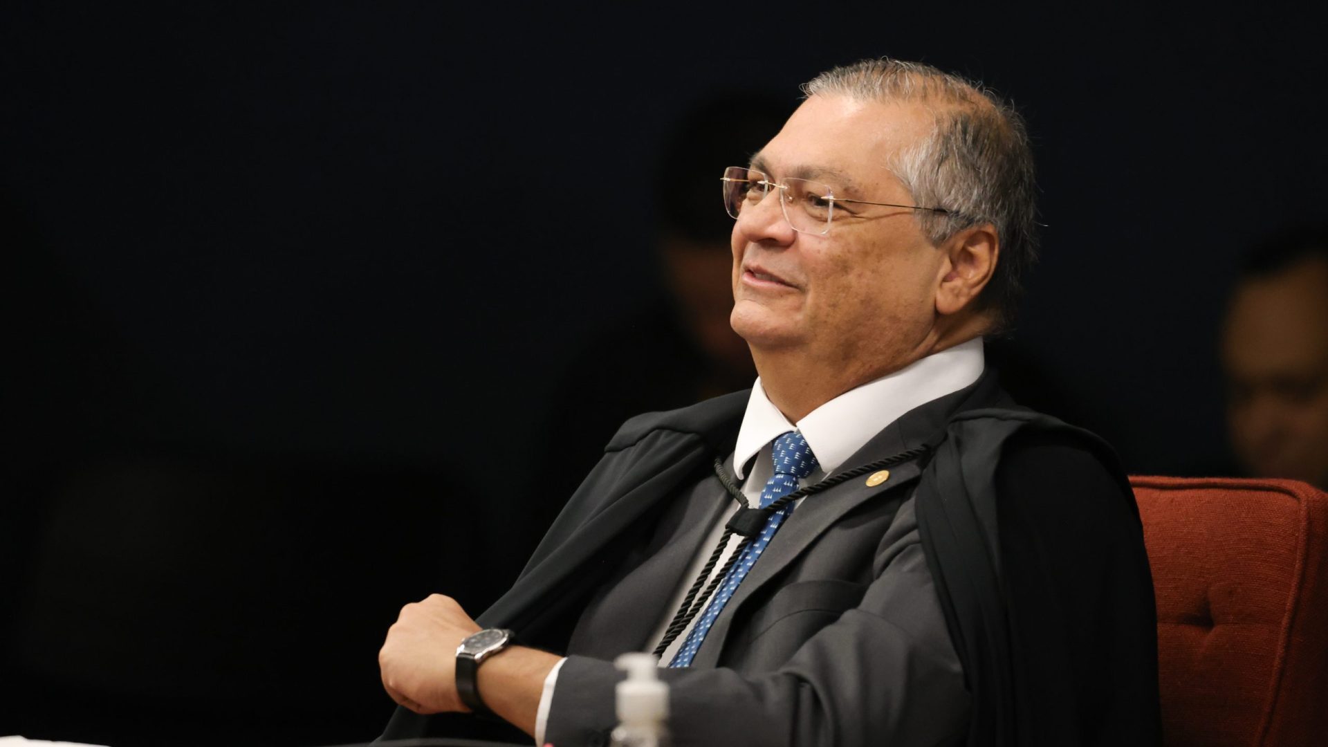 Brasília (DF) 09/09/2025 - O ministro Flávio Dino durante sessão da Primeira Turma do  Supremo Tribunal Federal (STF) que retoma o julgamento dos réus do Núcleo 1 da trama golpista  Foto: Fabio Rodrigues-Pozzebom/ Agência Brasil