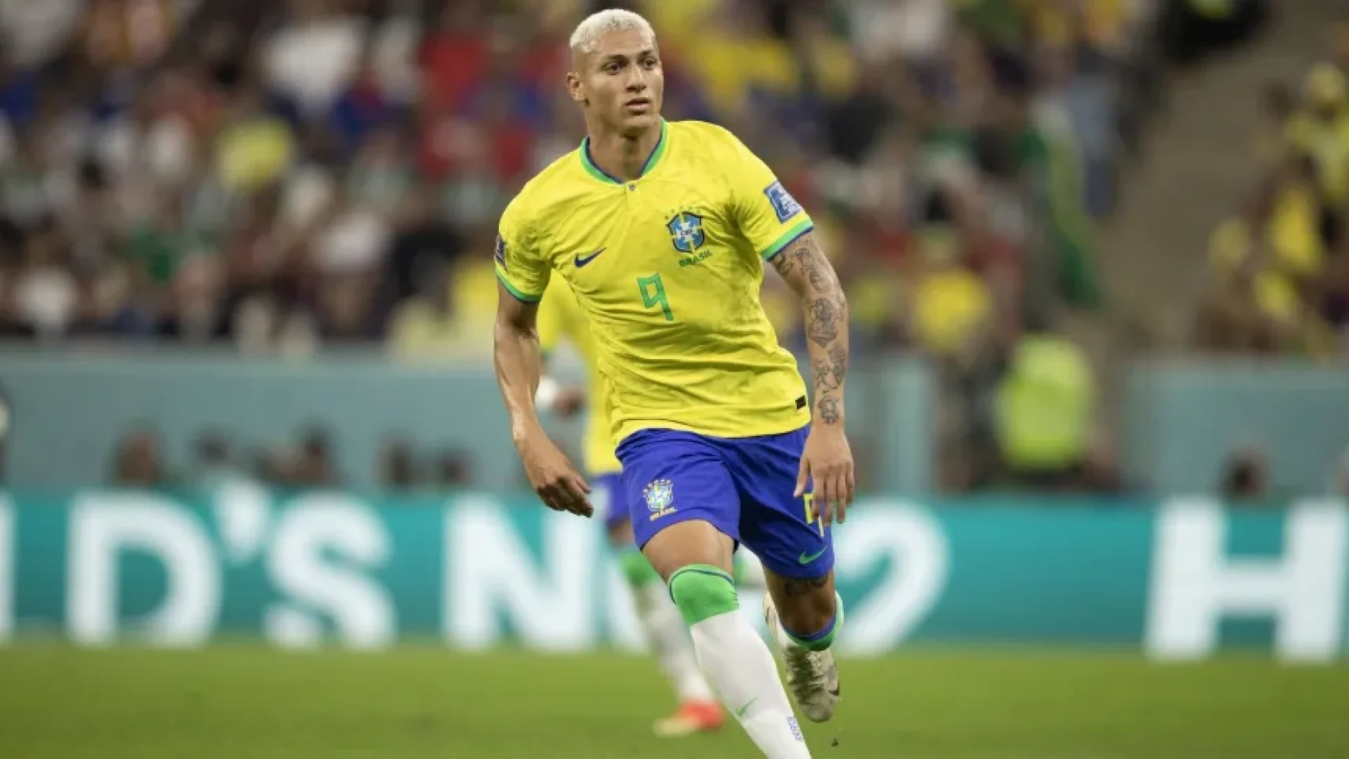 Foto de Richarlison no jogo contra a Sérvia - Lucas Figueiredo/CBF. 