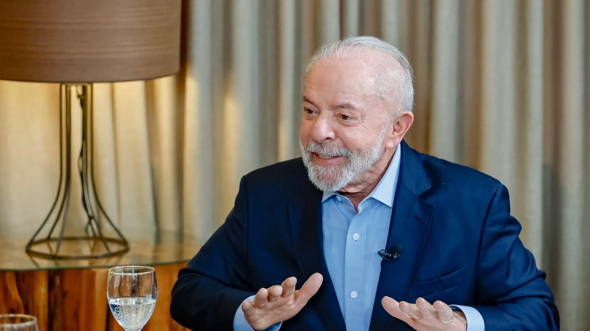 Presidente da República, Luiz Inácio Lula da Silva, durante entrevista concedida à TV Liberal. Belém (PA)

Foto: Ricardo Stuckert / PR