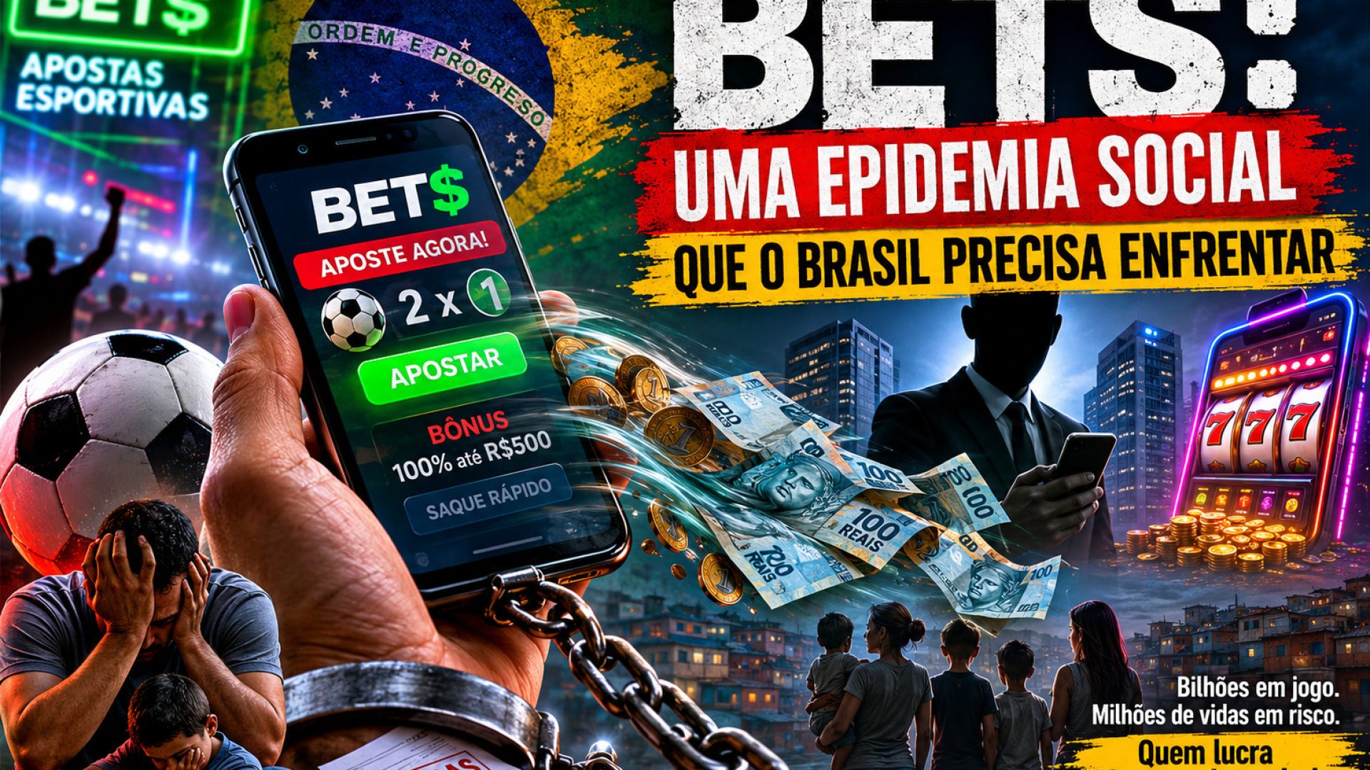 Bets: uma epidemia social - Imagem gerada por IA ChatGPT