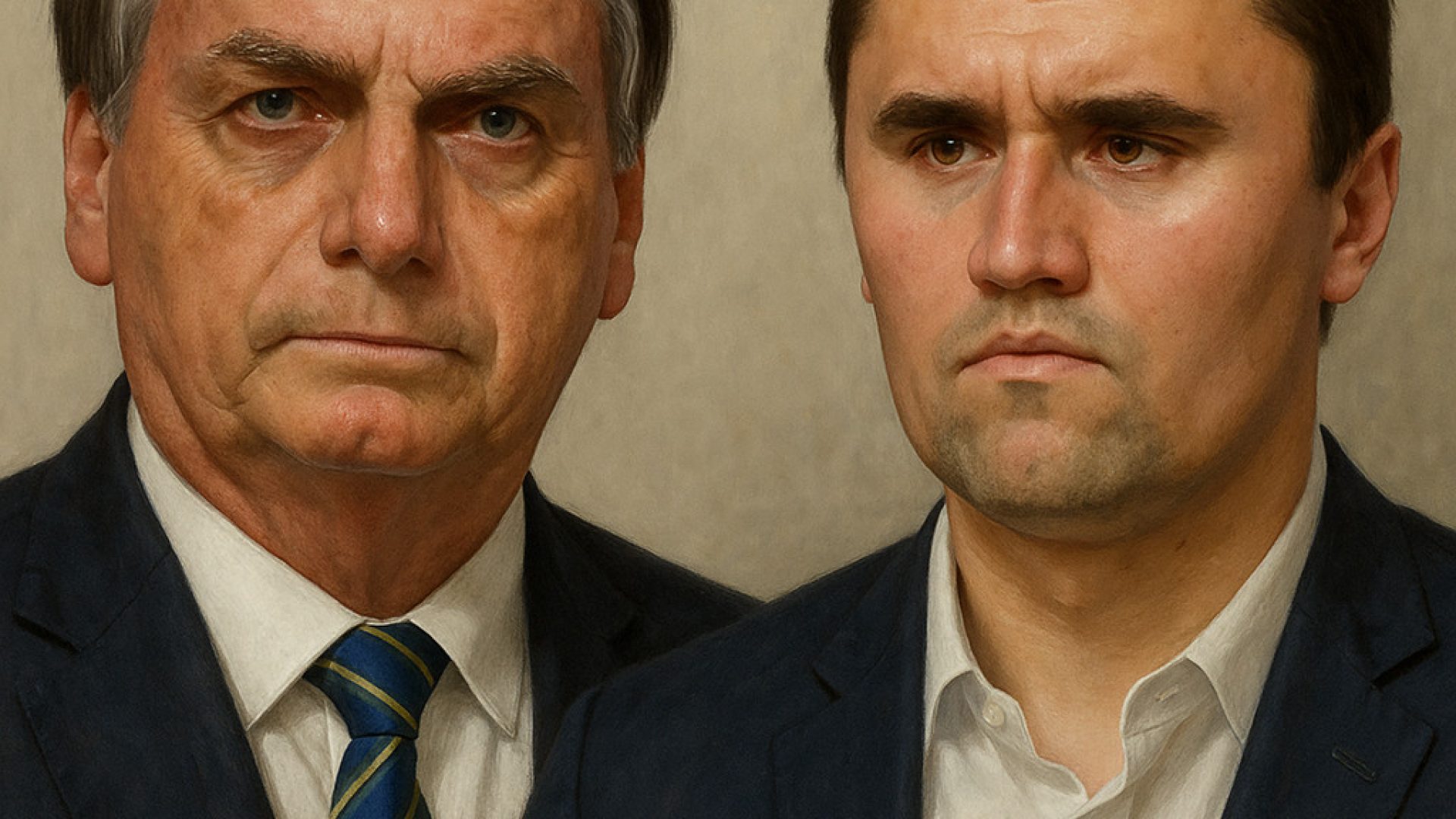 Jair Bolsonaro e Charlie Kirk - Imagem gerada por IA ChatGPT