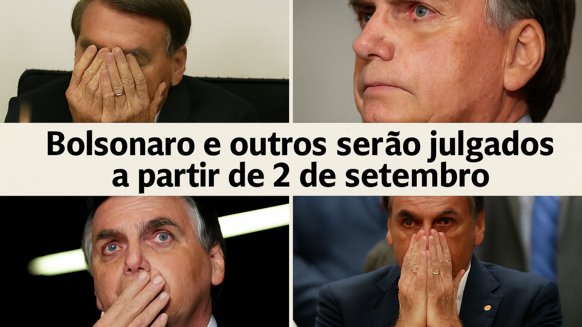 Bolsonaro será julgado em setembro - Montagem de fotos feitas por IA ChatGPT