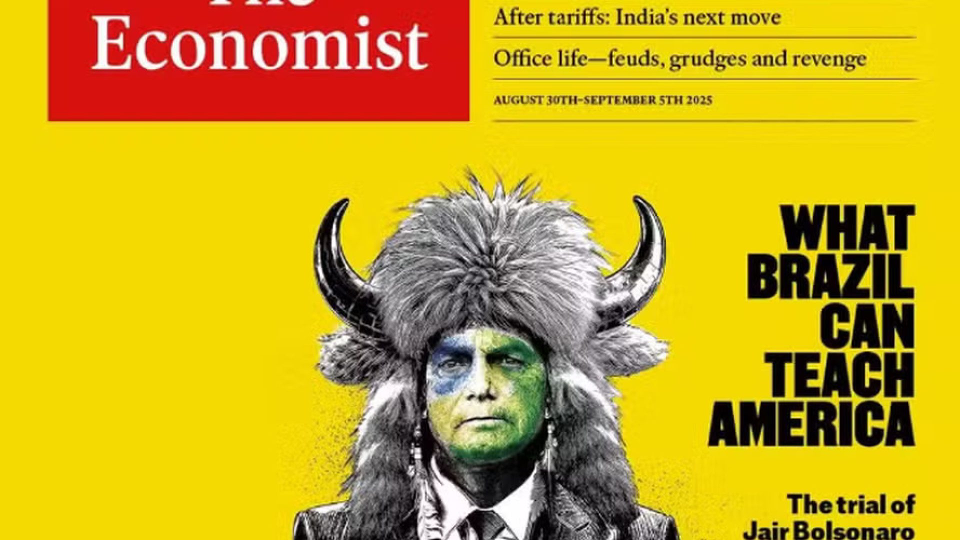 Jair Bolsonaro - Capa da revista britânica The Economist — Foto: Reprodução The Economist