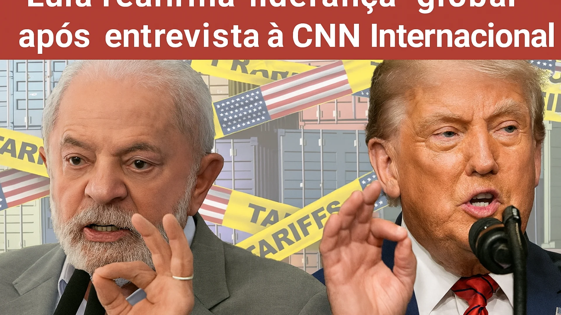Lula e Trump - Imagem gerada por IA ChatGPT