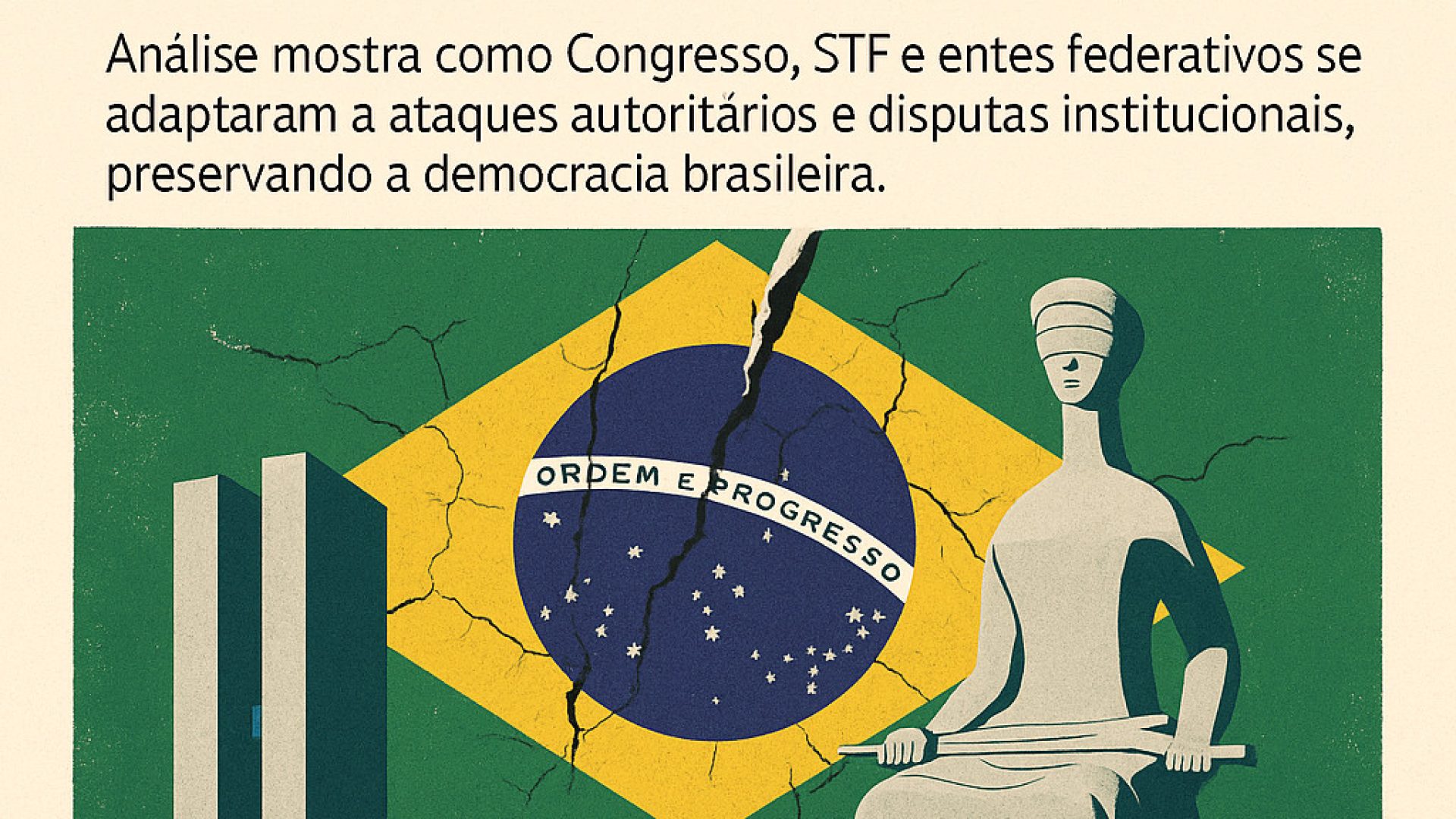 Democracia brasileira sob ataque - Imagem gerada por IA ChatGPT