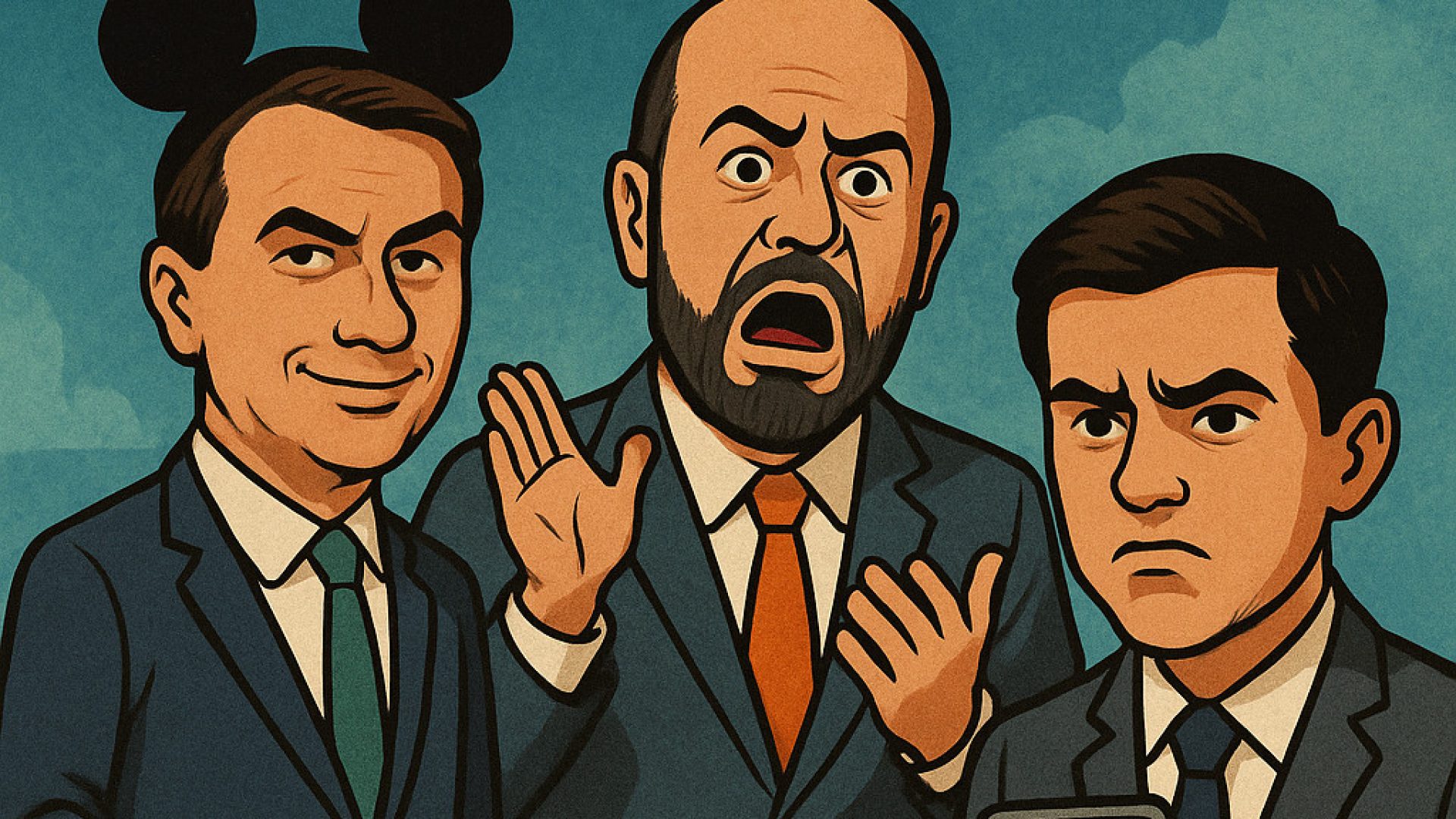 Diplomacia da Disney - Ilustração gerada por IA ChatGPT