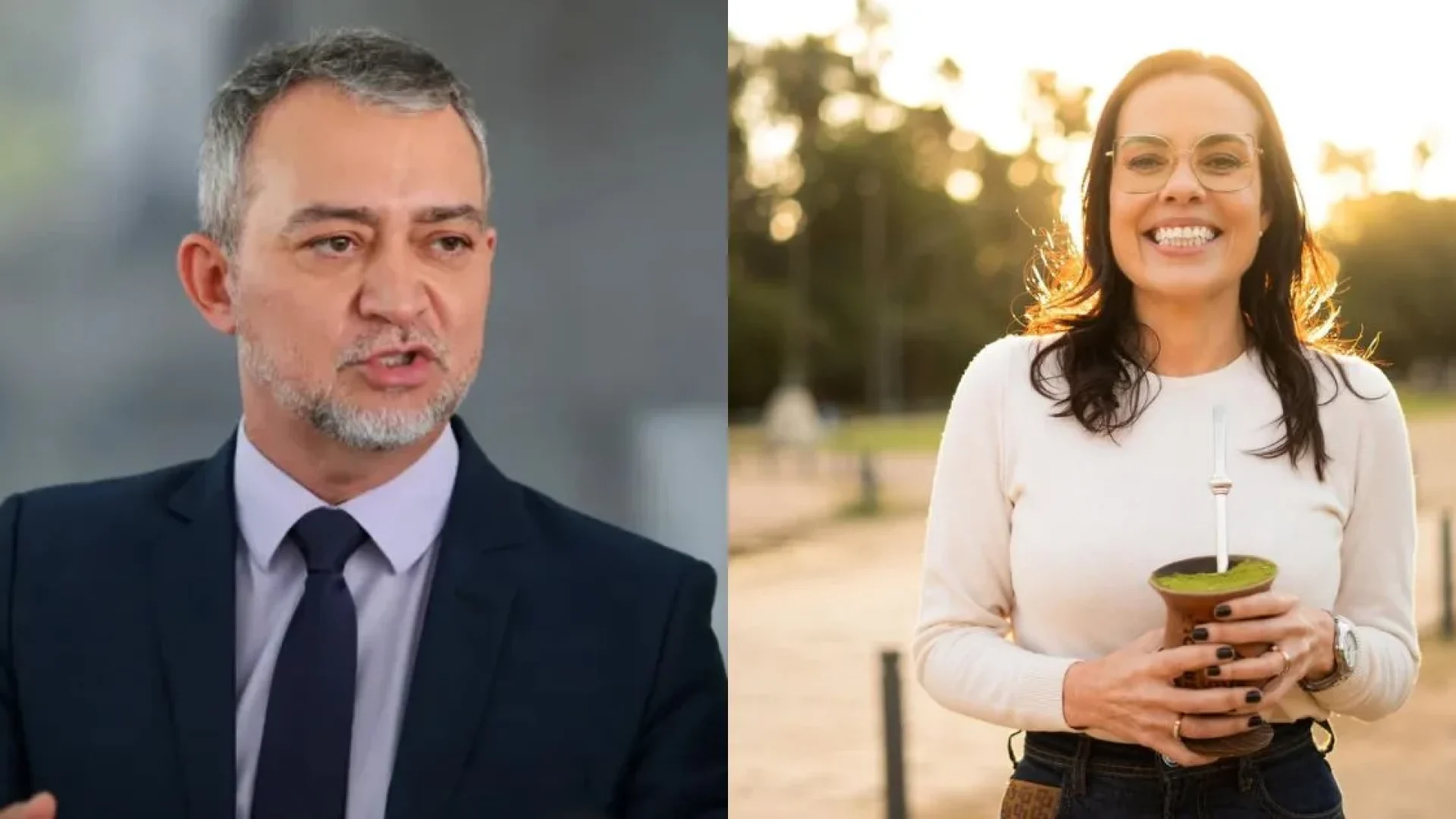 Edegar Pretto e Juliana Brizola | Crédito: Fabio Rodrigues-Pozzebom / Agência Brasil/Reprodução/Facebook