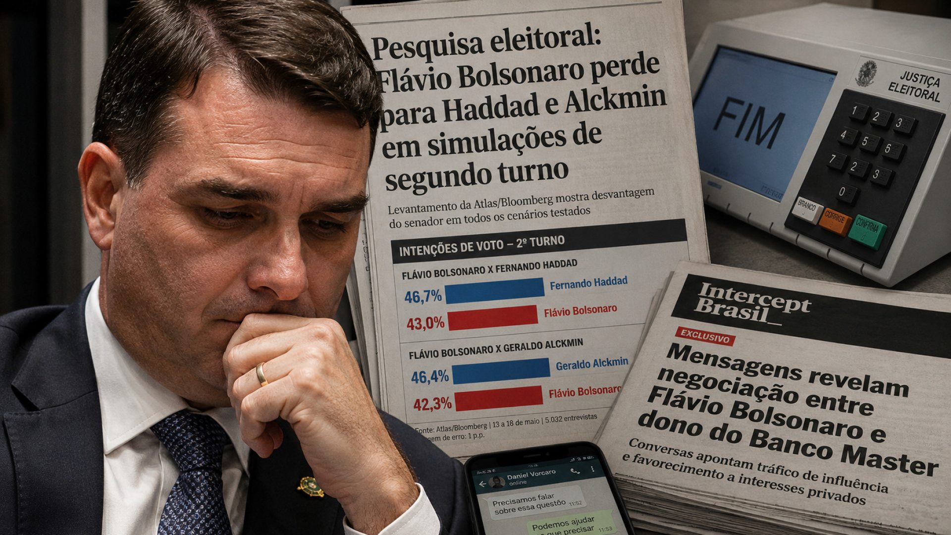 FLÁVIO BOLSONARO E PESQUISAS