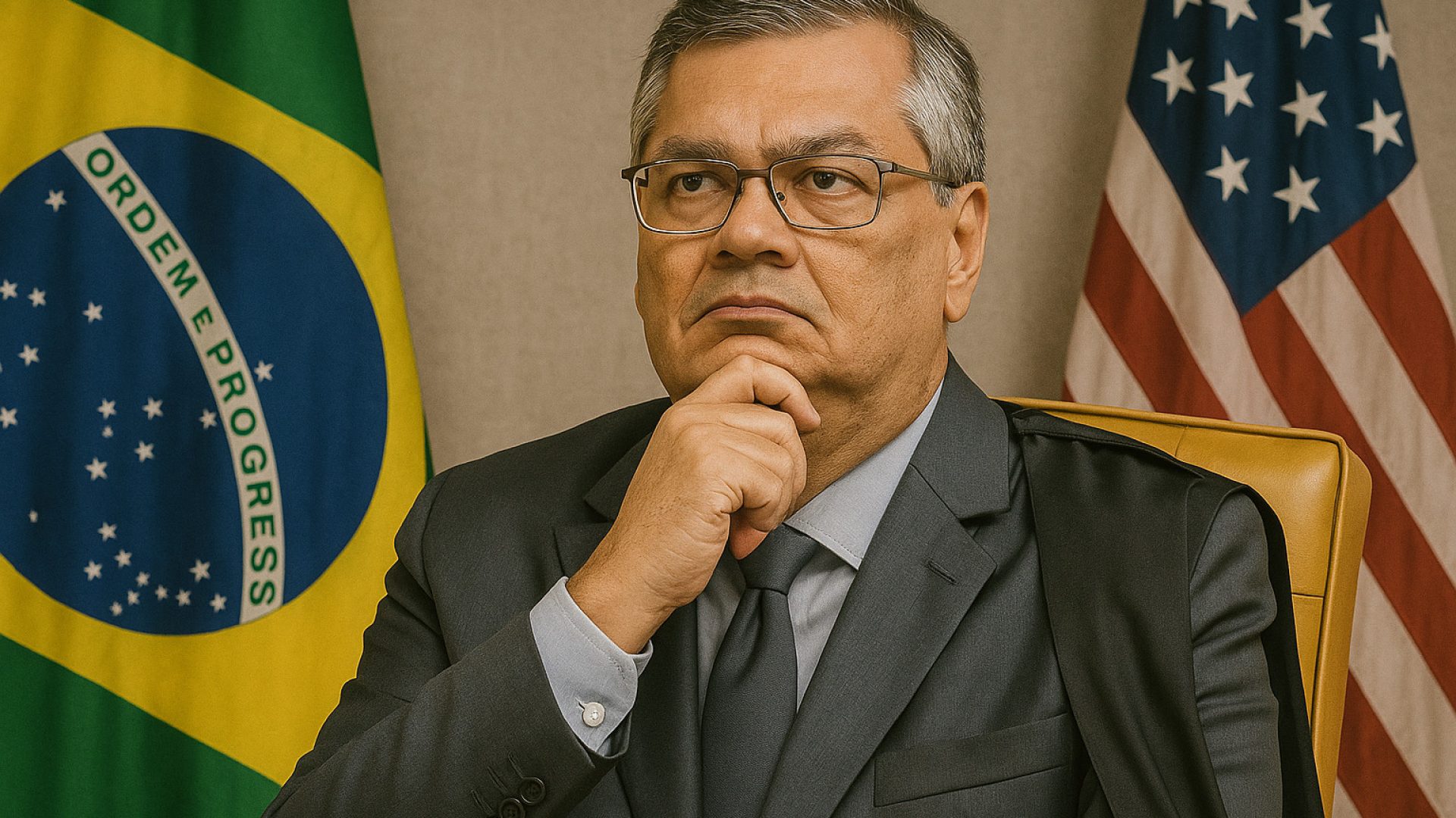 Flávio Dino e a Lei Magnitysk - Imagem gerada por IA ChatGPT