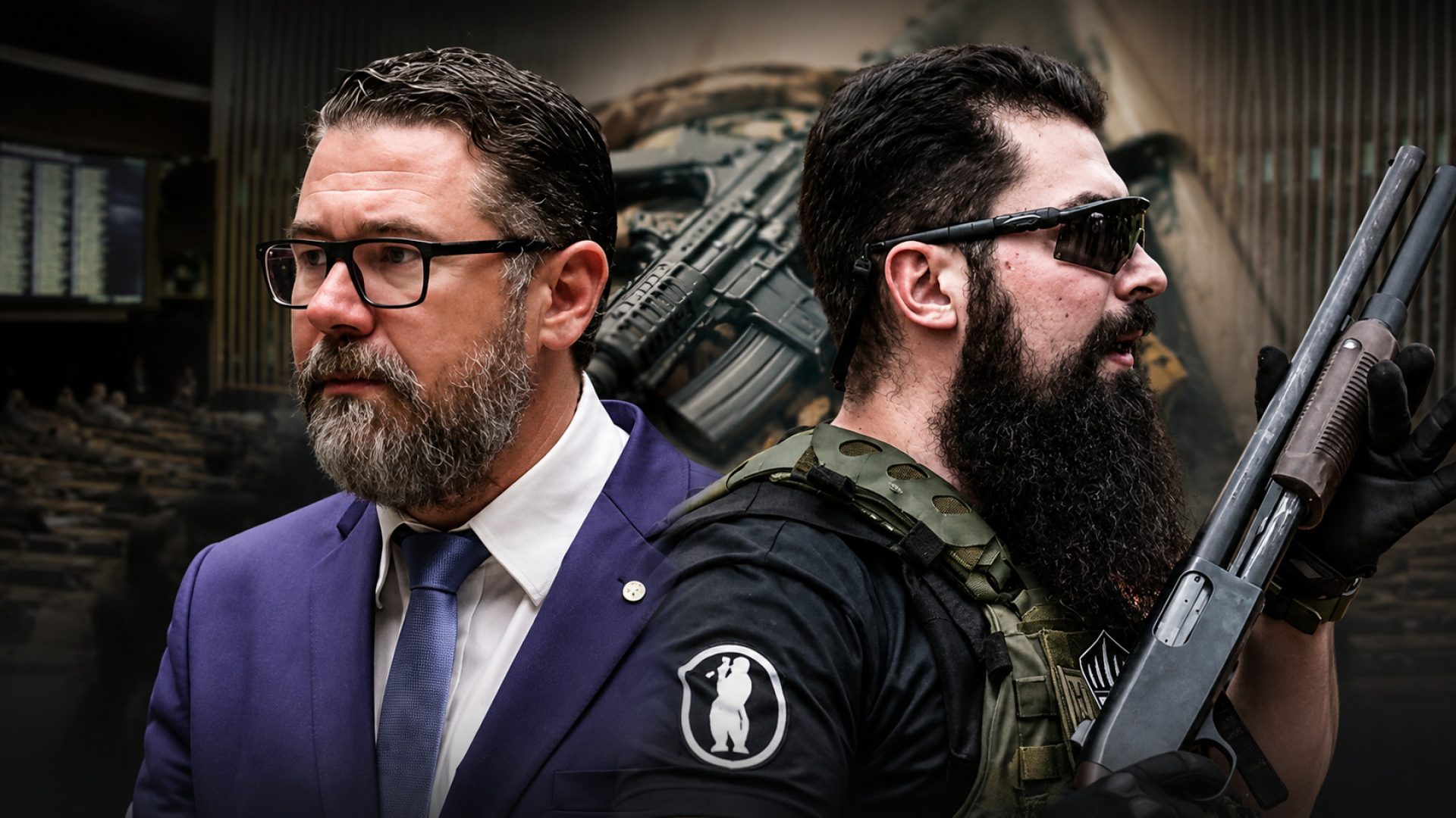 Fotomontagem de Pollon (E) e Bilynskyj (D)