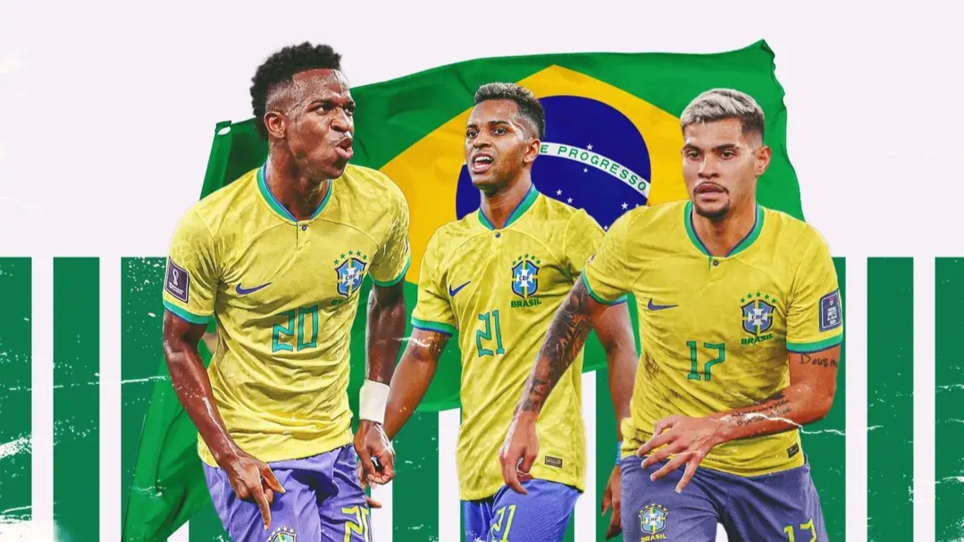 Fotomontagem jogadores da Seleção Brasileira