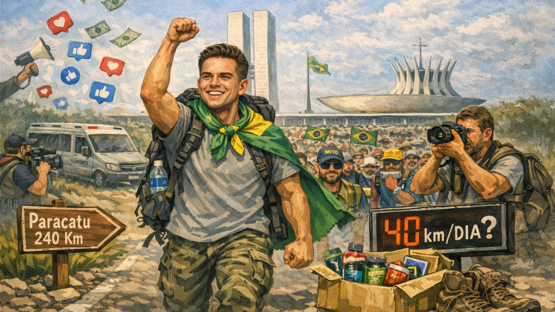 Marcha Paracatu Brasília - imagem gerada por IA ChatGPT