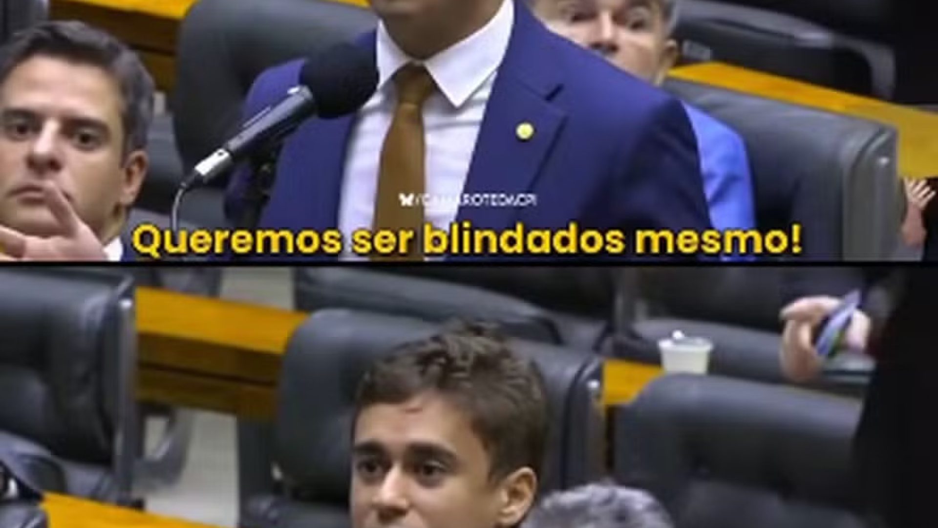 Corte da declaração de Nikolas Ferreira durante discussão sobre PEC da Blindagem na Câmara — Foto: Reprodução/Instagram Manuela D´Ávila