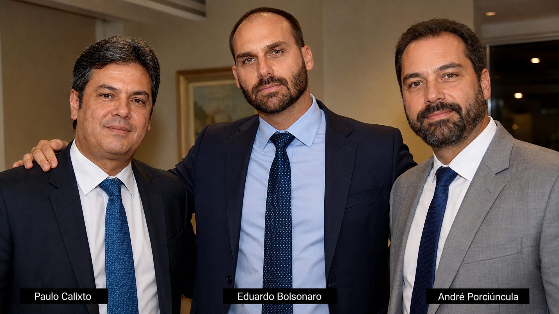 Paulo Calixto - Eduardo Bolsonaro - André Porciúncula