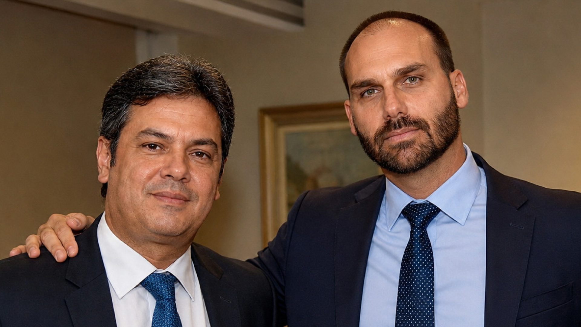 Paulo Calixto e Eduardo Bolsonaro