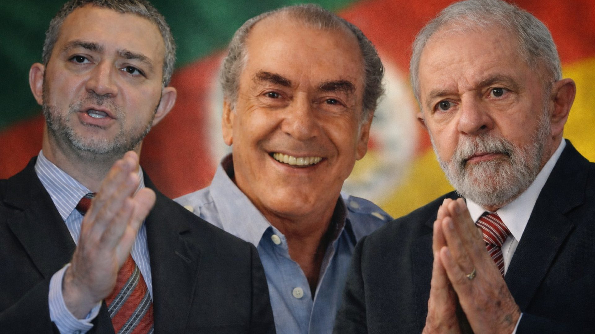 Pretto, Brizola e Lula - Foto composição