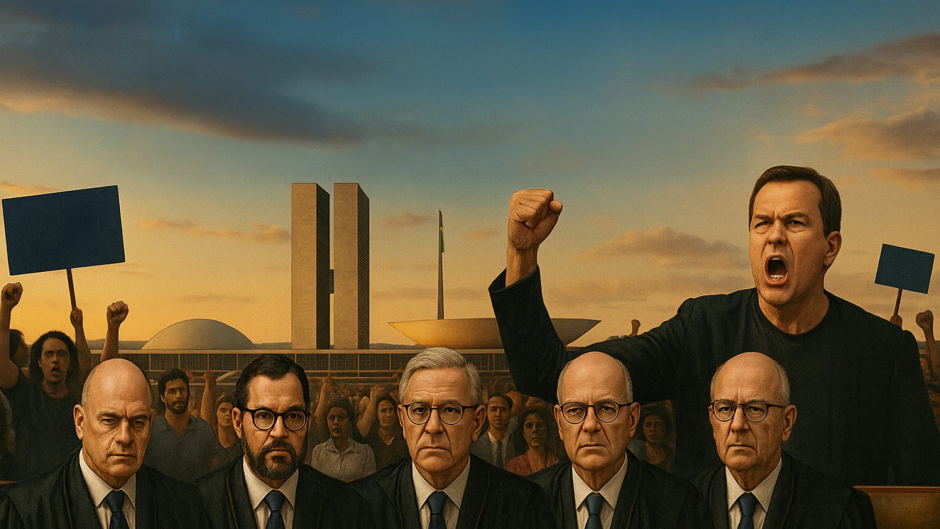 STF: Defesa da Democracia e Dilemas Éticos - Imagem gerada por IA ChatGPT