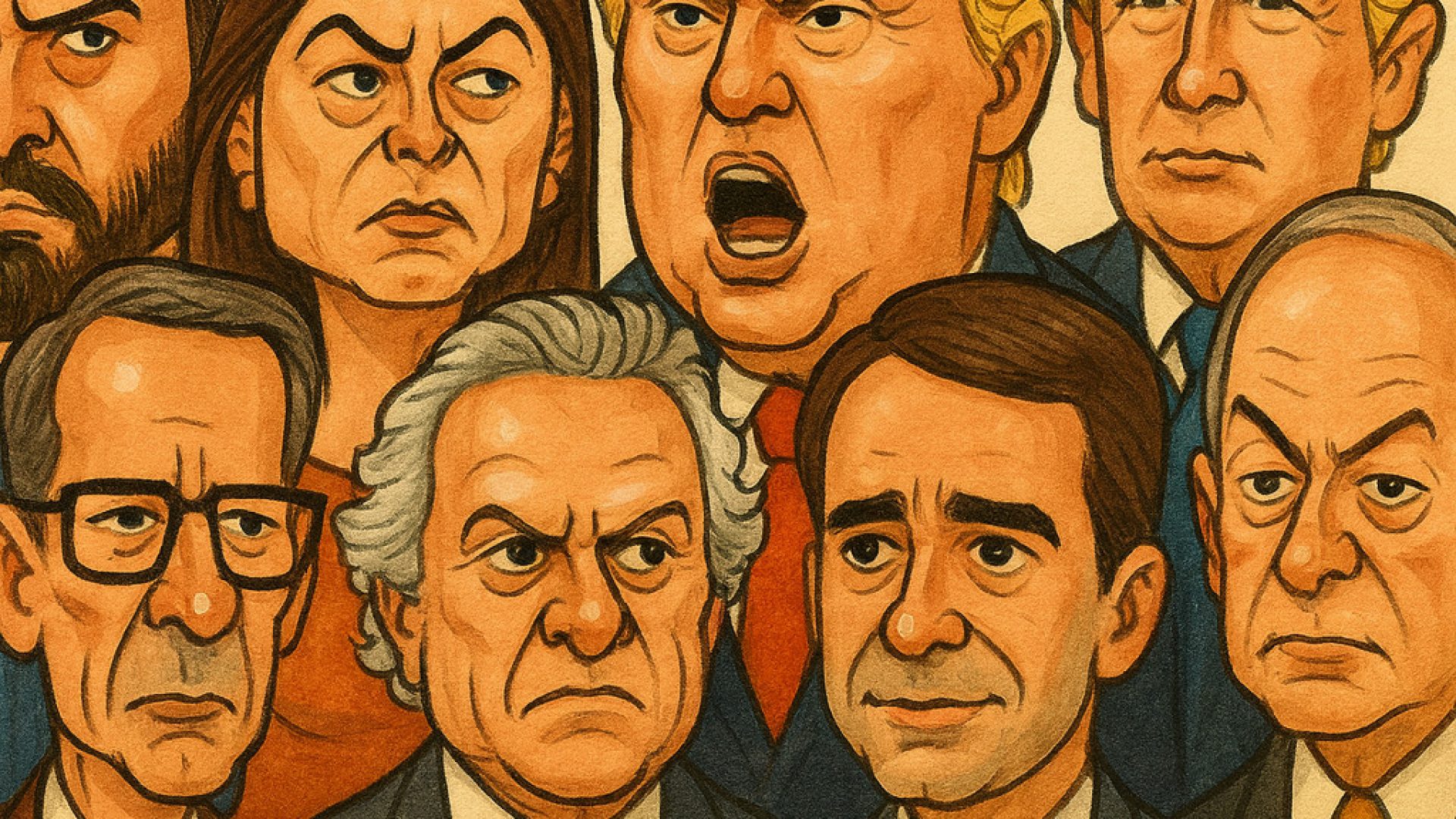 Troupe conservadora - Imagem gerada por IA ChatGPT