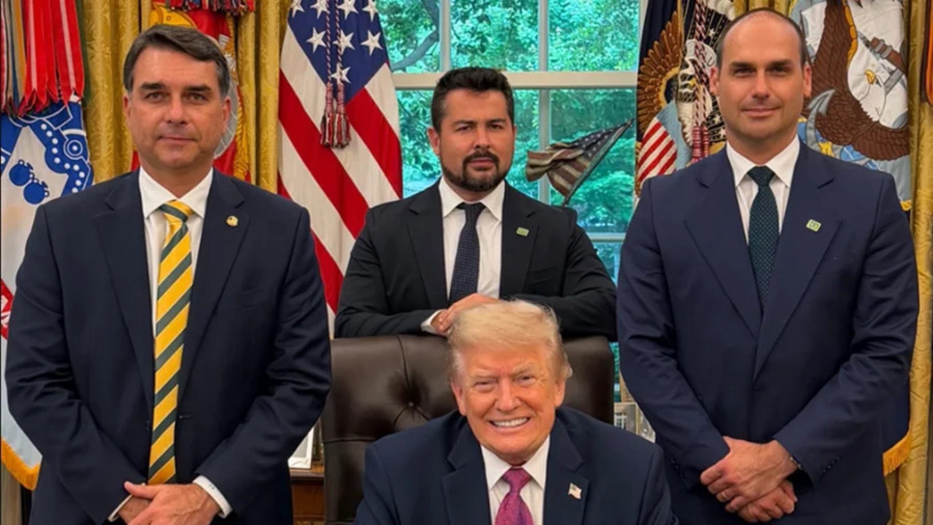 Trump com os Bolsonaro