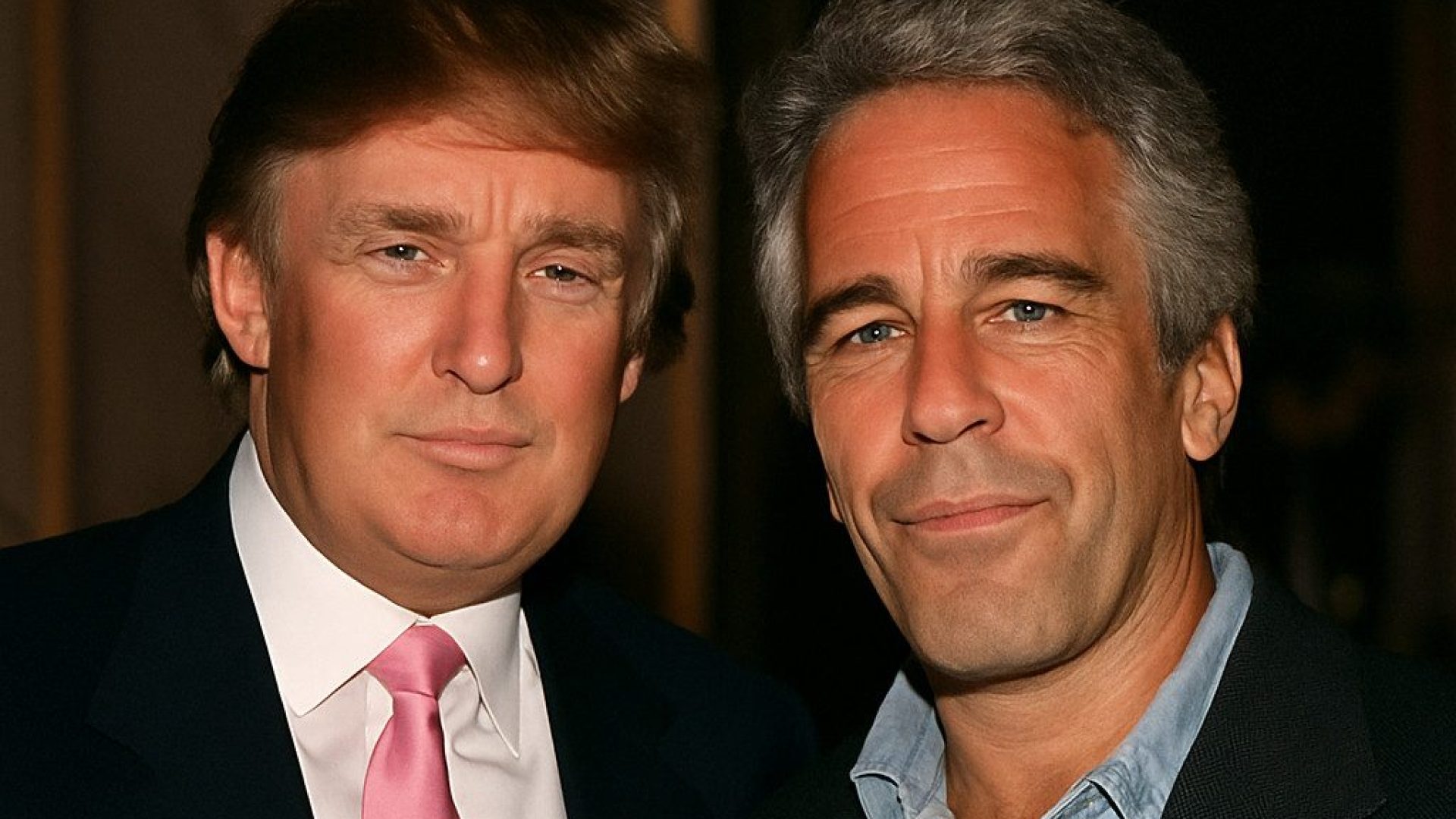 Donald Trump e Jeffrey Epstein - Imagem gerada por IA ChatGPT