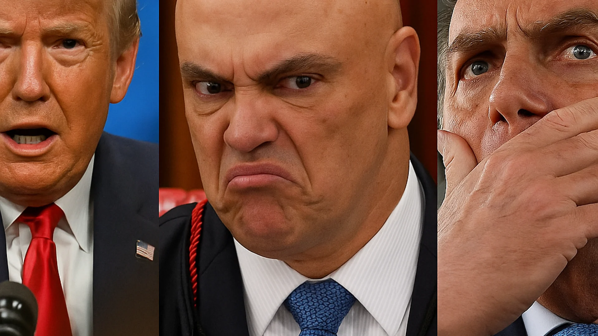 Montagem a partir de fotos de Donald Trump Foto: Nicolas Tucat / AFP, Alexandre de Morares Foto: Marcelo Camargo/ Agência Brasil e Jair Bolsonaro Foto: Pedro Ladeira / FolhaPress