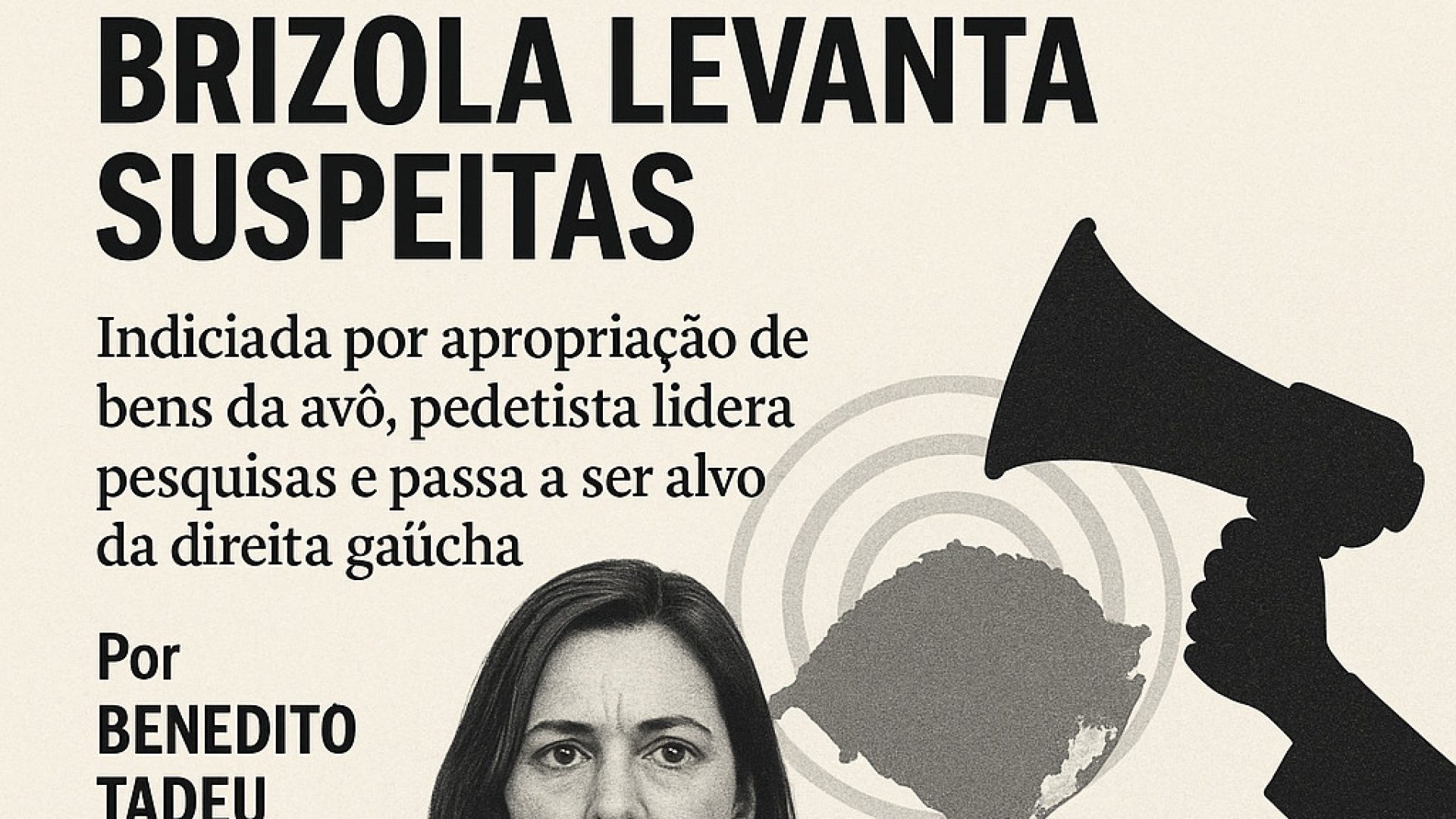 Vazamento para prejudicar candidatura de Juliana Brizola - Imagem gerada por IA ChatGPT