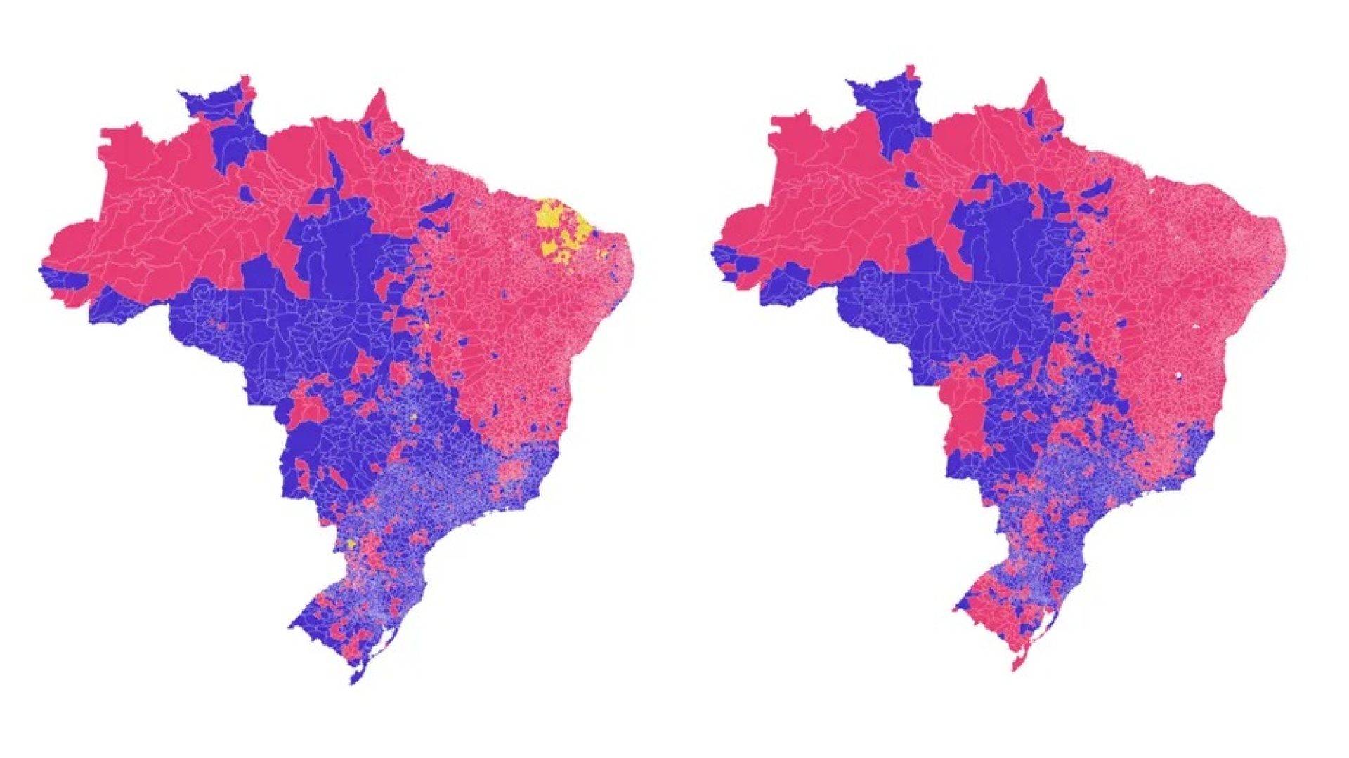 fonte: mapa comparativo eleições presidenciais por município 2018/2022/o globo