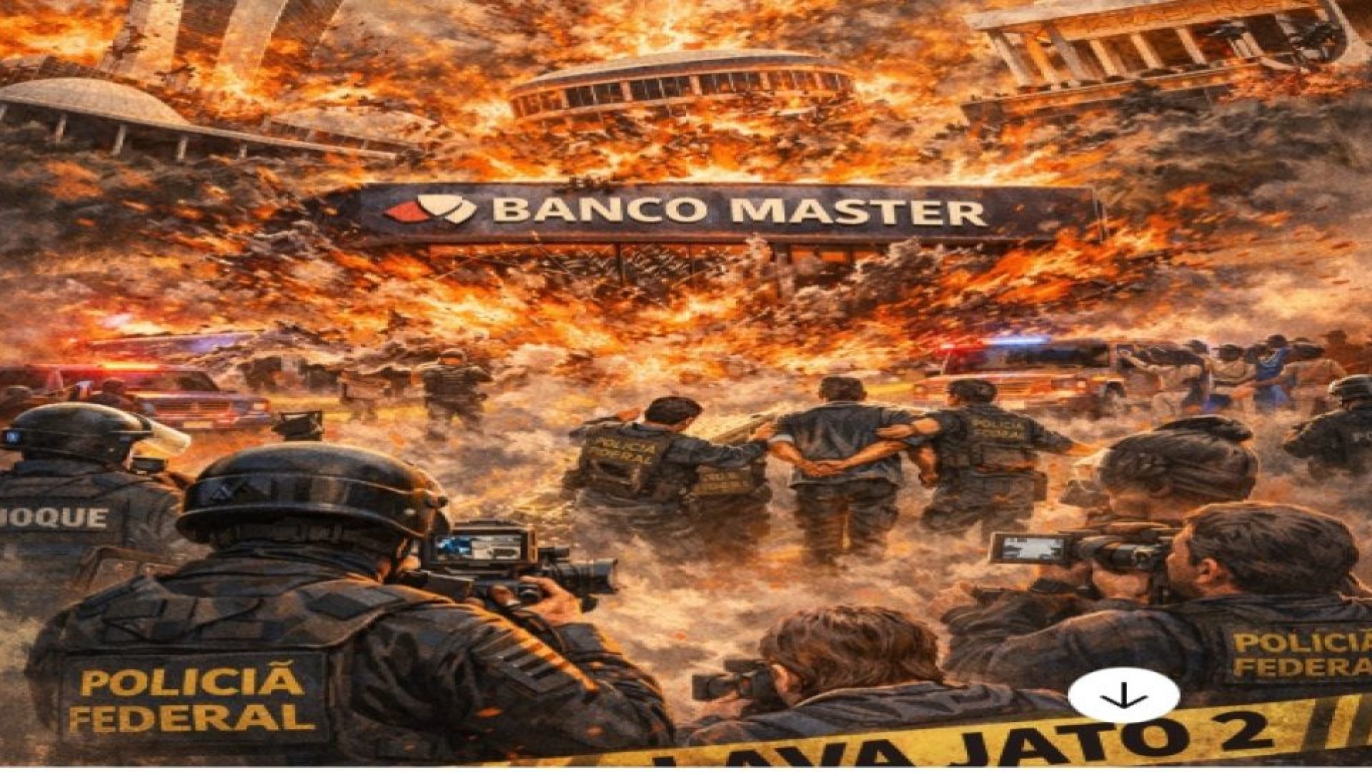 Banco Master e Polícia Federal - Imagem gerada por IA ChatGPT