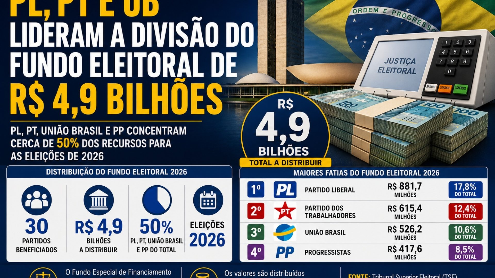 Fundo eleitoral 2026 - Imagem gerada por  IA ChatGPT