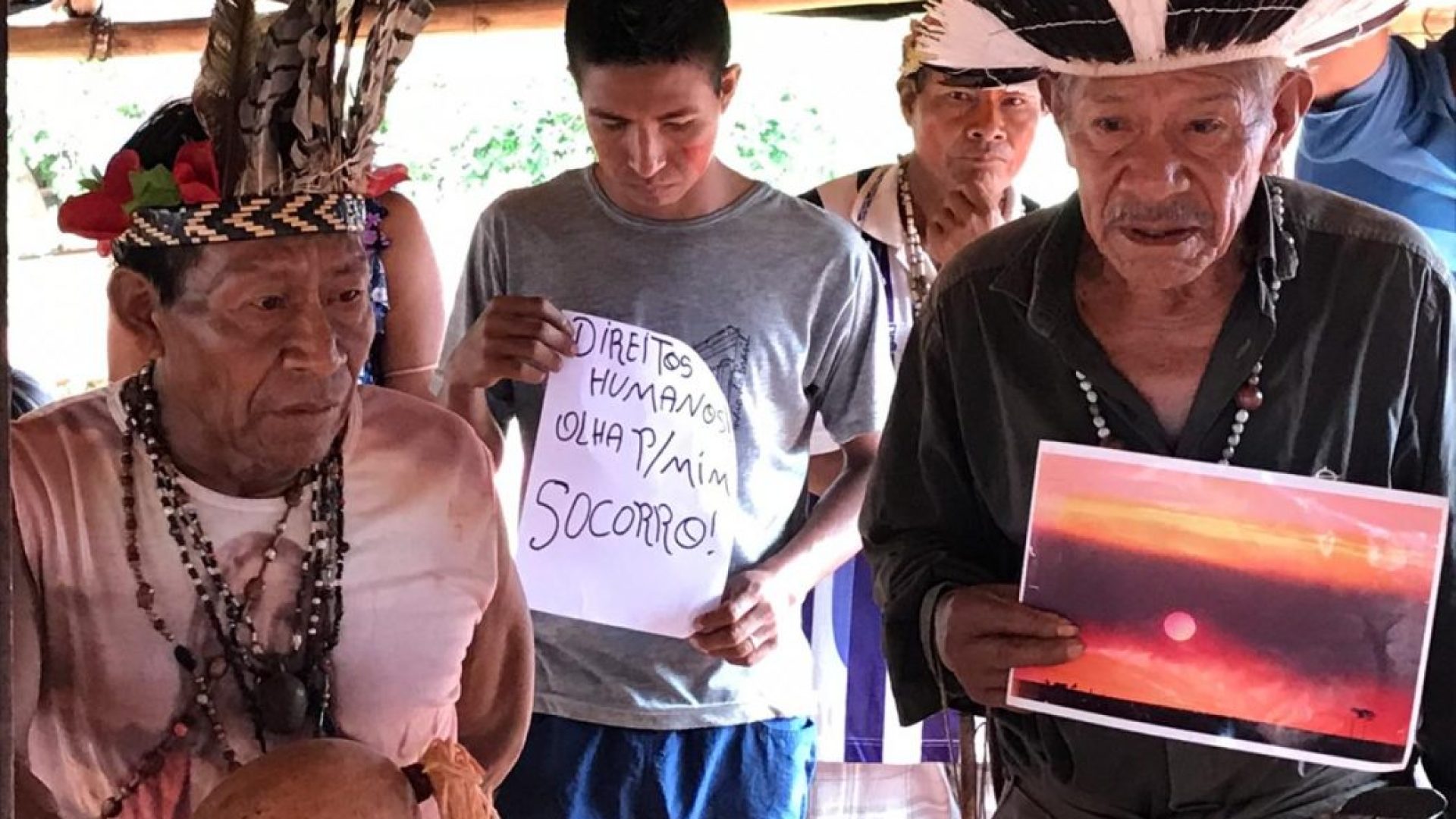 Indígenas Guarani-Kaiowá fortalecem reivindicação contra violação de direitos humanos em visita da Delegação da CIDH. Foto: Ascom – MPF/MS