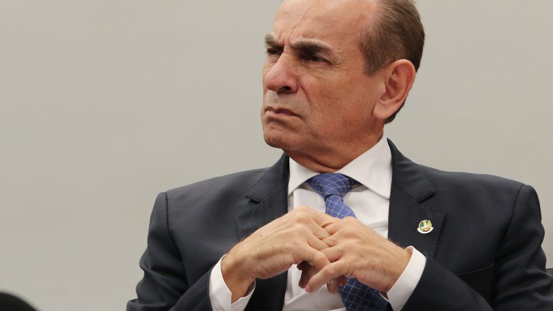 O presidente da Comissão Mista de Orçamento (CMO), senador Marcelo Castro, durante audiência pública na CMO com o ministro da Cidadania, Osmar Terra.