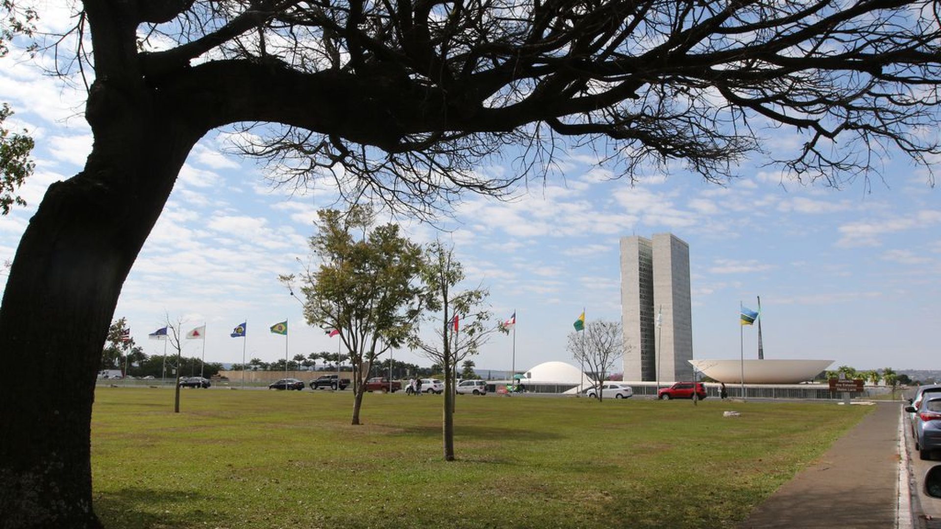 Palácio do Congresso Nacional na Esplanada dos Ministérios em Brasília
