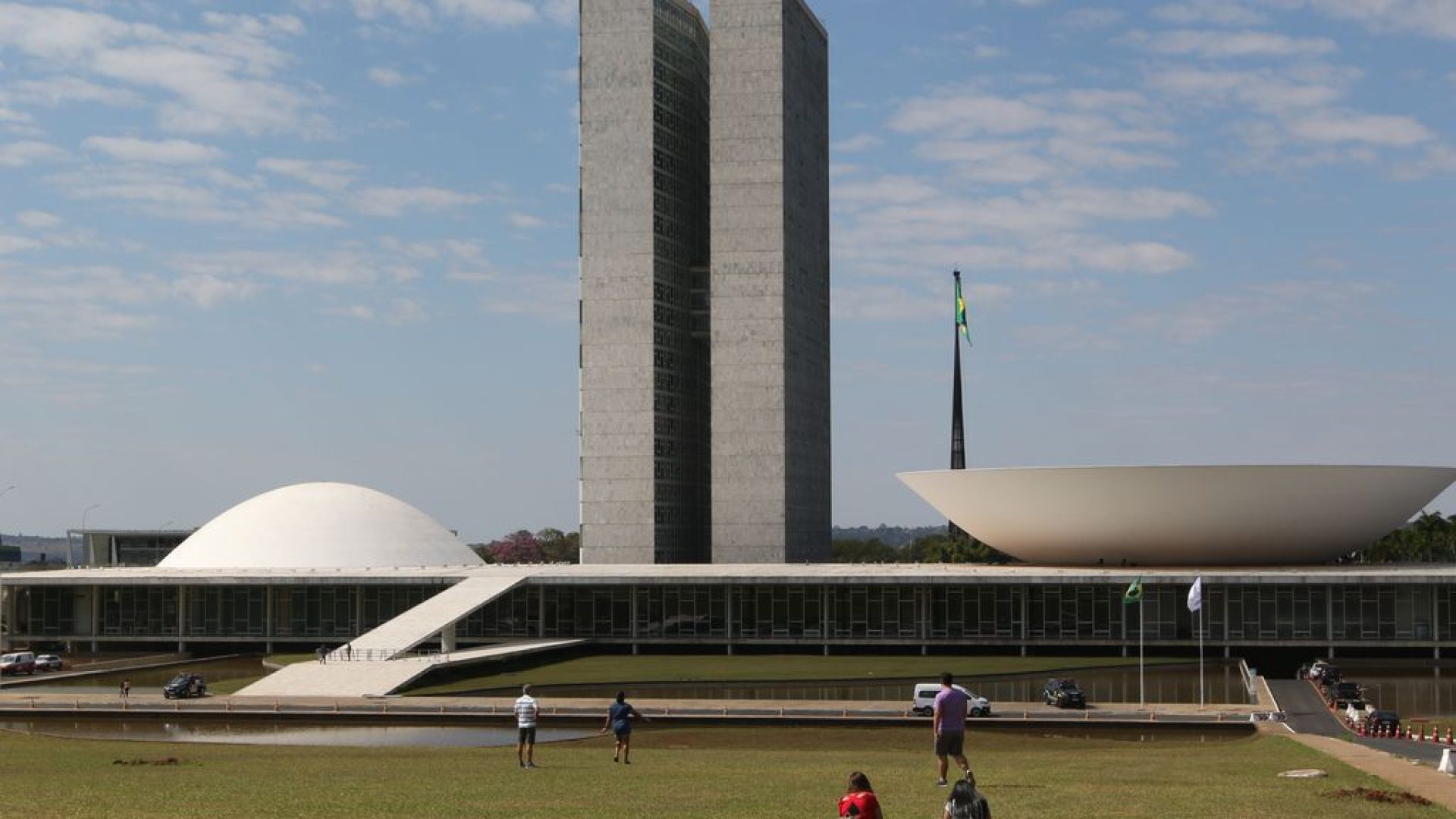 Palácio do Congresso Nacional na Esplanada dos Ministérios em Brasília