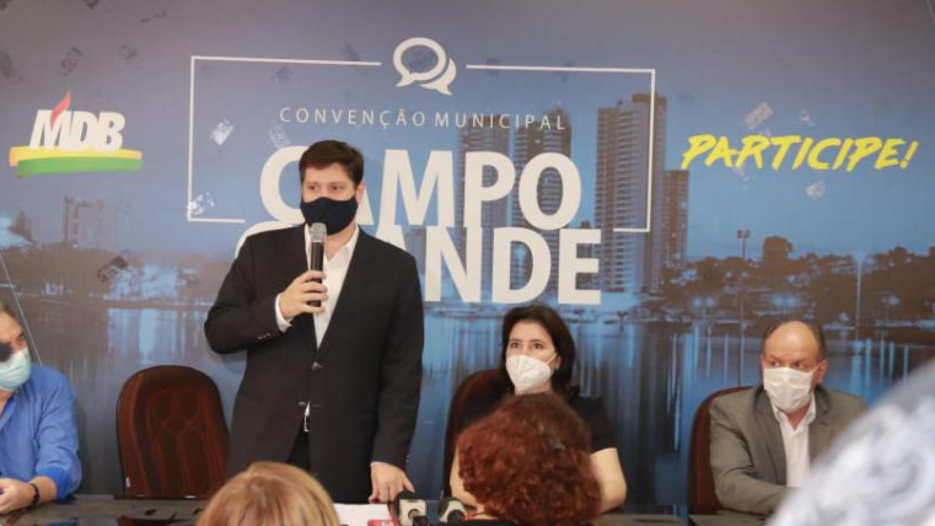 Foto de Baleia Rossi no lançamento da candidatura de Simone Tebet. O presidente do MDB novamente a defendeu no jantar do partido - Ascom Simone Tebet. 